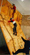 Lloyd using the brilliant climbing wall