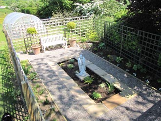 View looking down on the Angel Garden