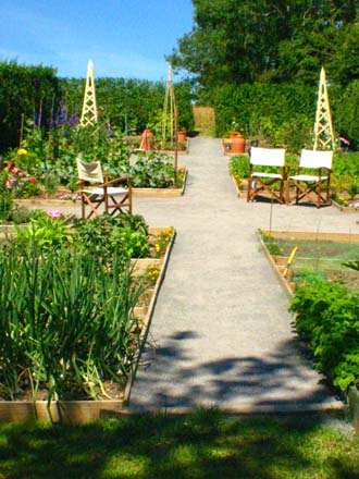 Vegetable and Flower cutting garden early Summer