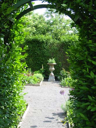 Centre entrance to Vegetable and Flower Cutting garden