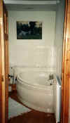 Huddlestone Cottage Bathroom with corner bath