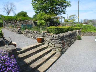 Herb garden and steps looking North East