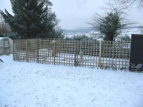 New Angel Garden in snow February 2009