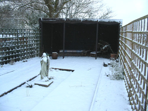 New Angel Garden in snow February 2009