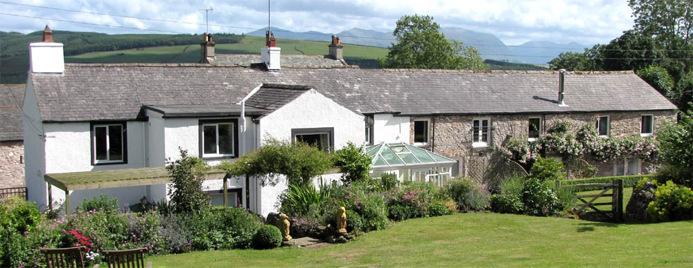 The Hayloft viewed from the three acre gardens