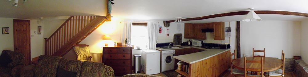 Panoramic view inside Huddlestone Cottage &copy; Russell Wellard
