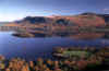 This picture was taken from the northern end of the Cat Bells ridge and shows Walla Crag and Bleaberry Fell on the other side of Derwentwater.